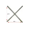 [MT612] X - Steel Fence and Gate Decorative Zinc Plate - 90mm x 90mm- Zinc Plated x 4mm Thick.webp
