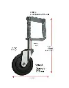 Jockey Wheel Swing Gate Support 125mm Dia for Gate Max 100 kg.webp