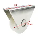 Sliding Gate External Wheel-Rollers for U Groove White Nylon 90mm Stainless Steel Bracket (1).webp