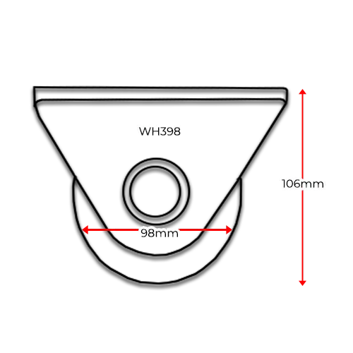 Sliding Gate Wheel U Groove 100mm External - Double Bearing.webp