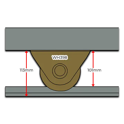 Sliding Gate Wheel U Groove 100mm External - Double Bearing (1).webp