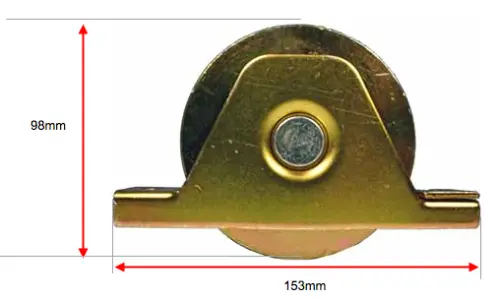 Sliding Gate Wheel-Rollers for U Groove 100mm Internal - Double Bearing.webp