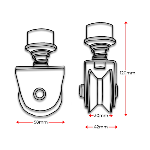 Steel Sliding Gate 360 Turn Wheel Y Groove 60mm External double bearing (1).webp