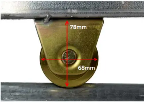 [WH475] Zinc Plated Sliding Gate Wheel - 68mm V Groove  - Double Bearing.webp