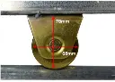 [WH475] Zinc Plated Sliding Gate Wheel - 68mm V Groove  - Double Bearing.webp