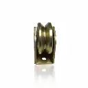 Zinc Plated Sliding Gate Wheel - 78mm V Groove Bracketless - Double Bearing.webp