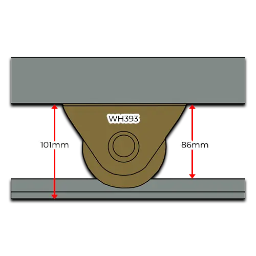 Sliding Gate Wheel U Groove 90mm External Double bearing (1).webp