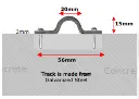 Galvanised steel U Groove Above Ground Floor Track for Sliding Gates 1 Meters.webp