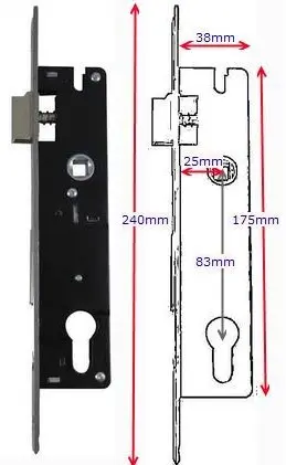 Swing Gate Mortise lock Euro Cylinder 25mm Backset in Chrome Face.webp