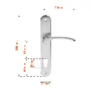 Swing Gate Lever Handle Euro Lock Set - Chrome Finished.webp