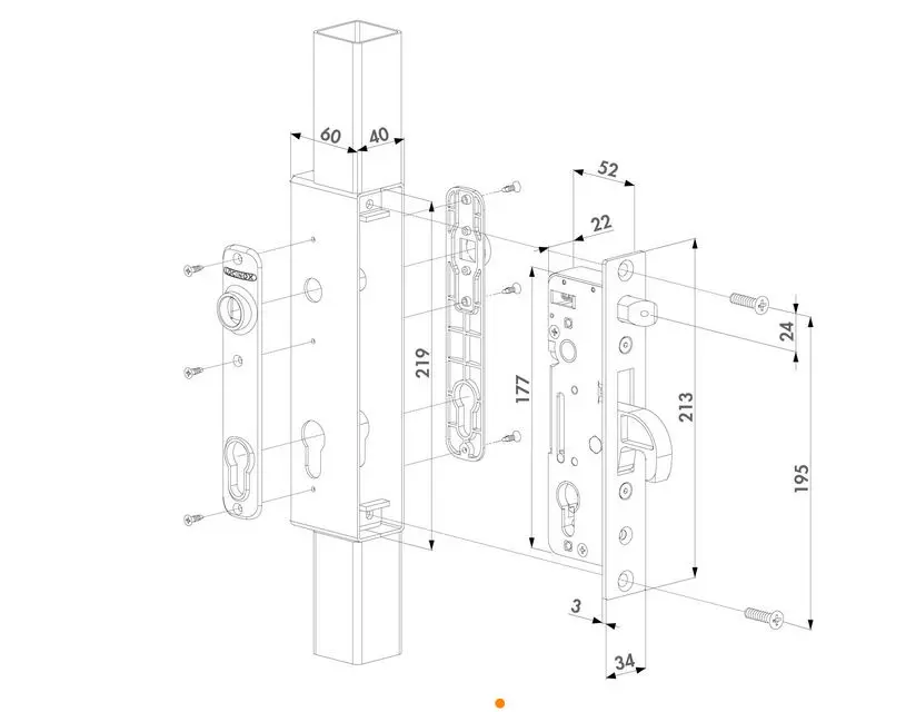 Stainless Steel H metal lock for welding lock box- Lock only (1).webp
