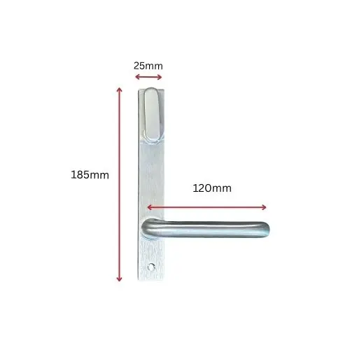 Lockwood Insert Mortice Lock Handle - Oval, 3582-3782, Turn Snib - Stainless Steel in Satin Chrome Silver.webp