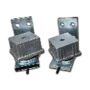 Knock on Hinge 50x50mm for Aluminium tube - Pair.webp