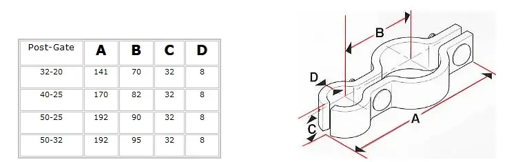 Sheep Yard Rural Steel Gate Hinge for Post 50NB x Gate 25NB or 60x33.7mm-each.webp
