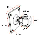 Adjustable Swing gate Hinge with Fixing Plate - 20mm neck 100X100 PLATE- pair.webp
