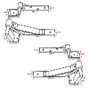 Heavy Duty Rising hinges or Up Hill Hinges Type A for Swing Gates- Both (LH & RH) (1).webp