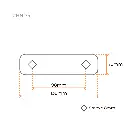 Hot Dip Galvanized Back Plate (125x40x5mm, Diamond Hole) - Plate Only.webp