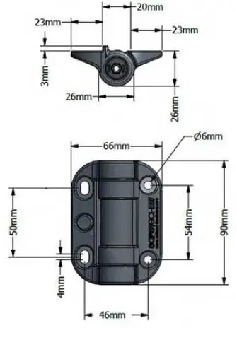 Self Closing Gate Hinge No Alignment Legs for gate up to 45kg - Pair.webp
