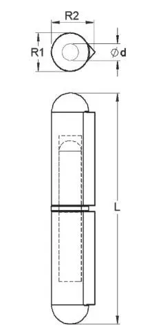 316 Stainless Steel Weld on hinge 80mm with Grease nipple - each.webp