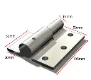 Heavy Duty Swing Gate Hinge Weld to Screw 19mm LH- pair- Zinc plated.webp
