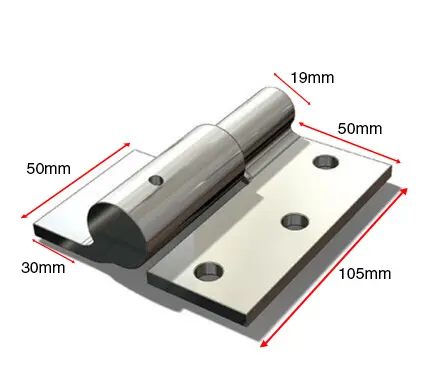 Heavy Duty Swing Gate Hinge Weld to Screw  19mm RH- pair- Zinc.webp