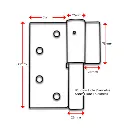 Heavy Duty Swing gate Weld to Screw  Hinge 25mm LH - pair- Zinc plated.webp
