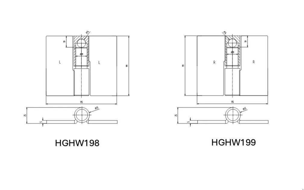 Heavy Duty Industrial Weld to Weld Prison Hinge 19 mm LH - pair (1).webp