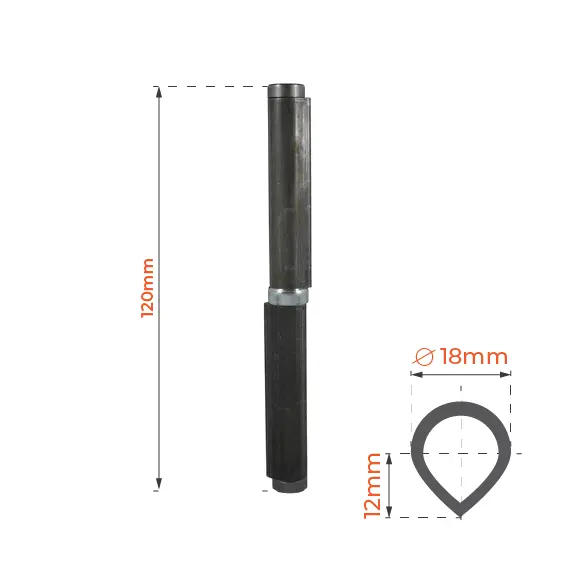 Weld on Steel self closing Hinge for gate up to 20kg.webp