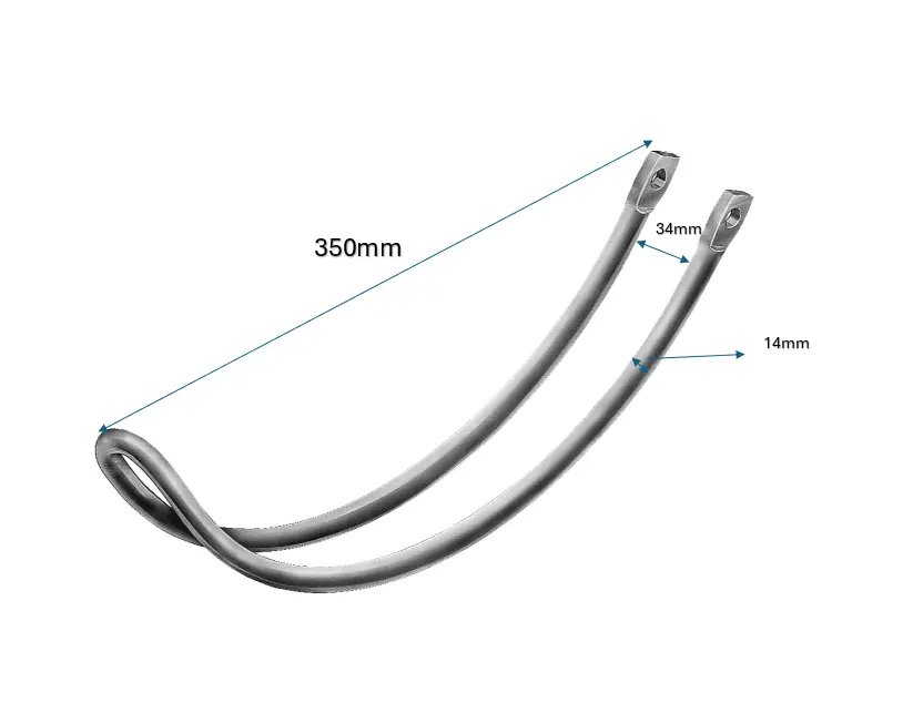 Galvanised Double Farm gate bow latch 20NB.webp