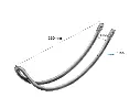 Galvanised Double Farm gate bow latch 20NB.webp