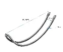 Galvanised Double Farm gate bow latch 25NB.webp