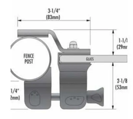 Side Pull Latch - Magnetic - 50mm Round Post to Glass -Lockable (1).webp