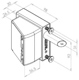 Gatemaster Bolt on Lock Keyed access to fit 10-30mm Frames LH.webp