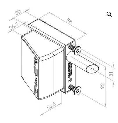 Bolt on Lock Keyed access to fit 40-60mm Frames LH.webp