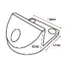 Swing Gate End Stopper- Rubber bolt down 66mm high .webp