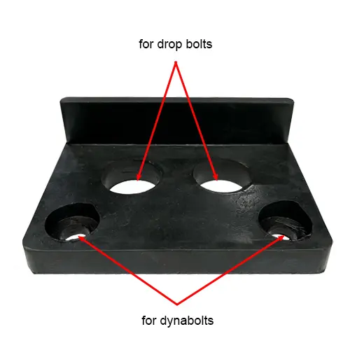 Swing Gate End Stopper- Rubber bolt down 40mm high.webp