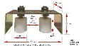 Sliding gate Top Guide Holder with 2 rollers 40x60mm. (1).webp
