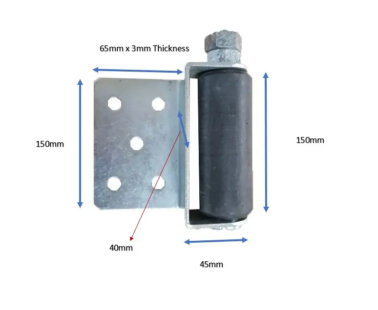 Sliding gate single roller 150x40mm with bracket 150x60mm.webp