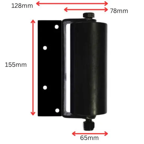 Top Guide Roller for Sliding gate size 155x65mm with holding bracket.webp