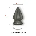 Aluminium Fence Spear_ Bishop Female for tube size 19mm Round Tube (1).webp