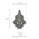 Aluminium Fence Spear_ Brunswick Princess Female Round to fit over 19mm Round Tube (1).webp