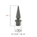 Aluminium Fence Spear_ Jack female to fit over 16 mm Round Tube.webp