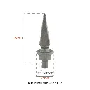 Aluminium Fence Spear_ Jack Male to fit inside 19mm Round Tube.webp