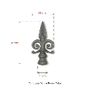 Aluminium Spear Top Jester female for Round Tube size 19mm .webp