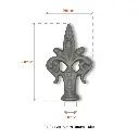 Aluminium Spear Top female for tube 19mm Round MS824.webp