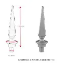 [MS772] Aluminium Fence Spear_ Pyramid Male to fit inside 19mm Round Tube.webp