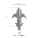 Aluminium Spear Top - Picket Fence Queen Male 16mm.webp