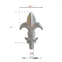 Aluminium Spear_ Queen Male for 19mm Round Tube.webp
