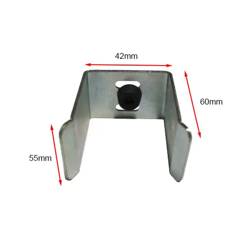 [SGSB401] Steel Sliding Gate Holder-Catcher for Gates 40mm, Rubber Stop (2).webp