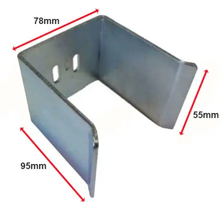 Steel Sliding Gate Holder-Catcher for Gates 75mm - Zinc Plated.webp